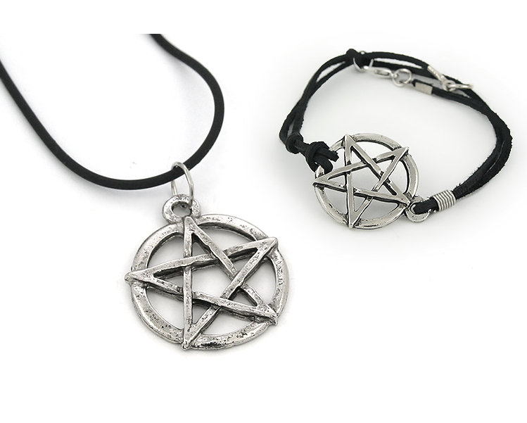 

Komplet Pentagram- Naszyjnik I Bransoletka
