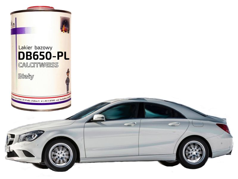 LAKIER BAZOWY Biały MERCEDES 650 Calcitweiss 4 L