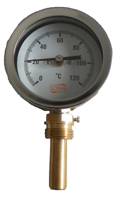 

Termometr 1/2" radialny 0-120 stopni 63 mm
