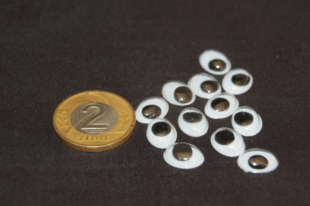Oczka Oczy Ruchome Owalne 10 MM (25 Szt/opak) Łódź
