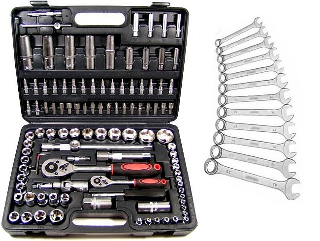 ZESTAW 108EL KLUCZY KLUCZE NASADOWE 6-22 mm GRATIS