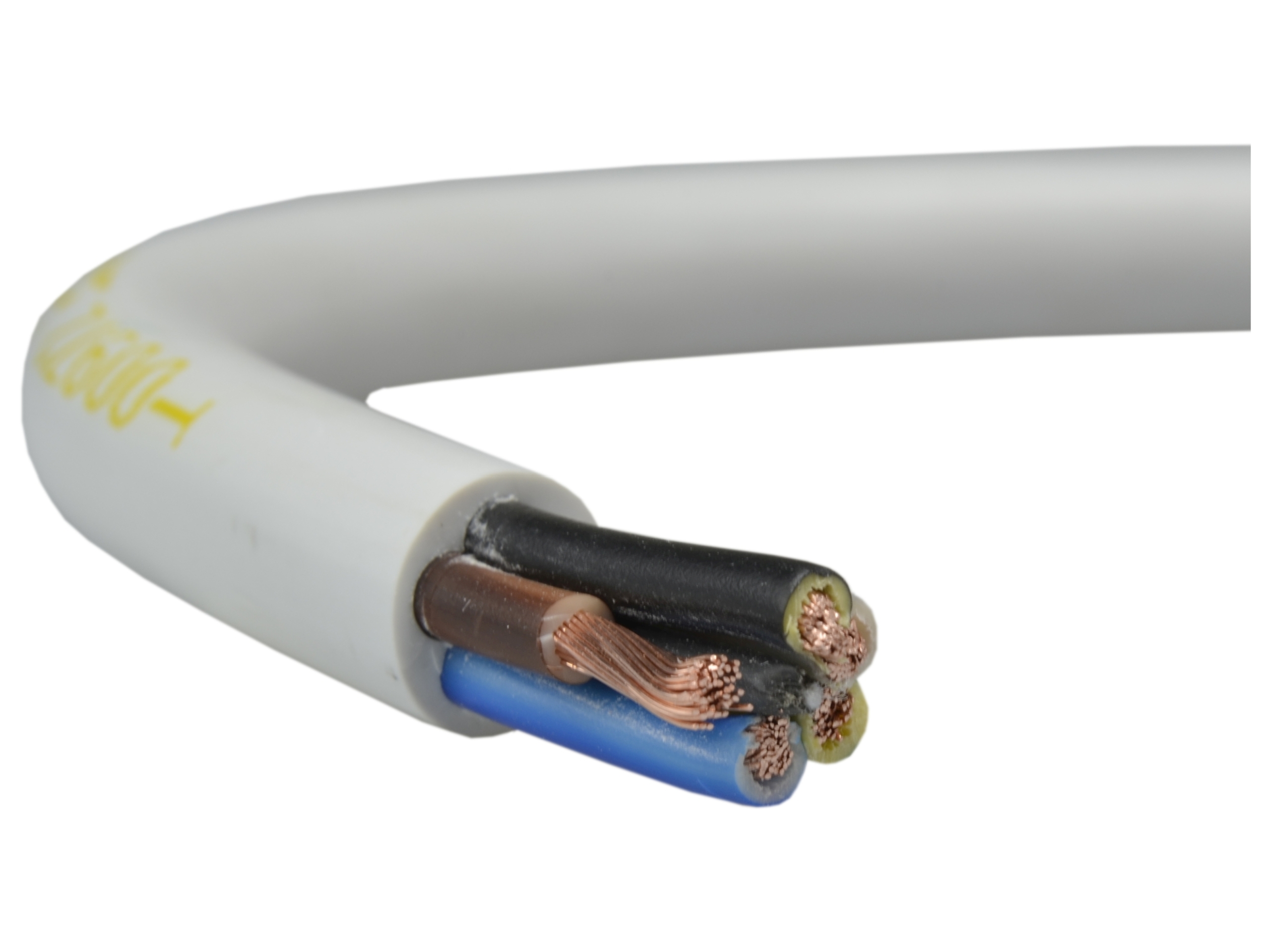 

Przewód kabel prądowy linka Owy 5x2,5 500V biały