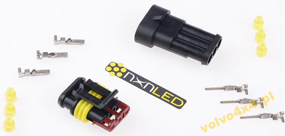 

Złącze Hermetyczne Kostka Konektor 3 Pin Lampa Led