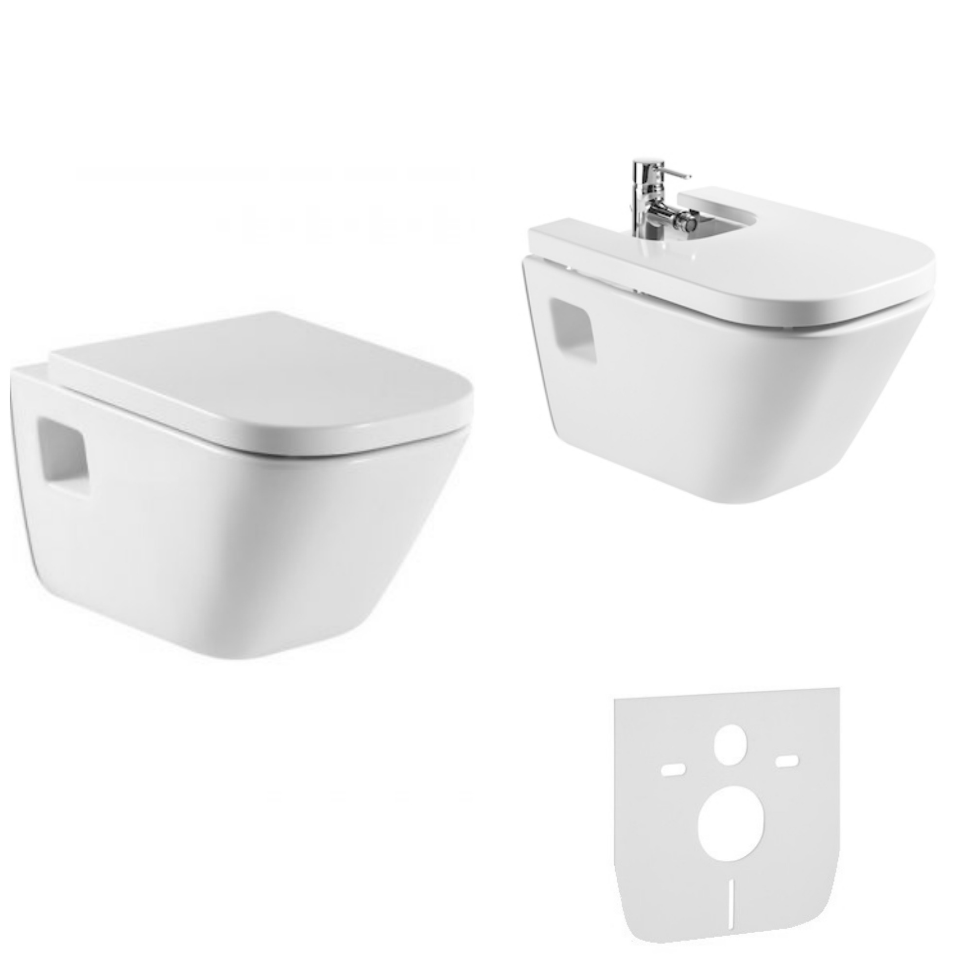 Roca Gap zestaw Wc muszla bidet deska mata