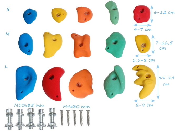 Kamienie do wspinaczki S 5 szt. Rodzaj Akcesoria