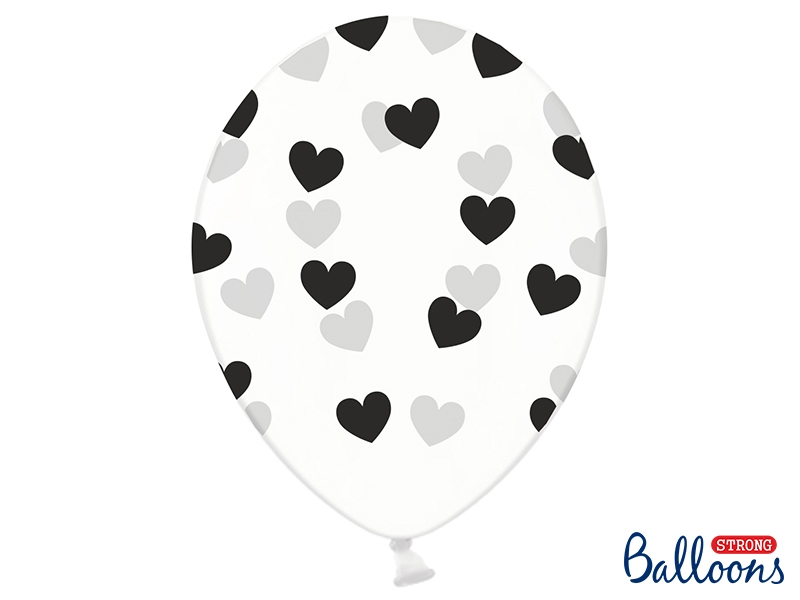 

Balon 30cm przeźroczysty serca wesele dekoracja