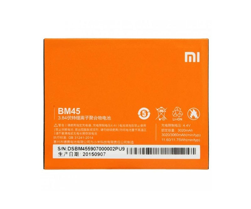 

Bateria Xiaomi BM45 Redmi Note 2 3020mAh