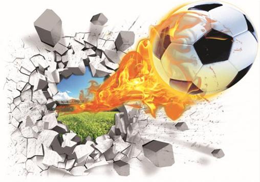 

Piłka 3D Naklejka Na Ścianę 50x70cm wysyłka w