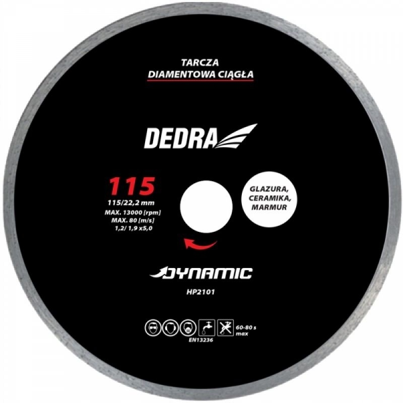 

Dedra Tarcza Diamentowa Dynamic 115*22,2 HP2101