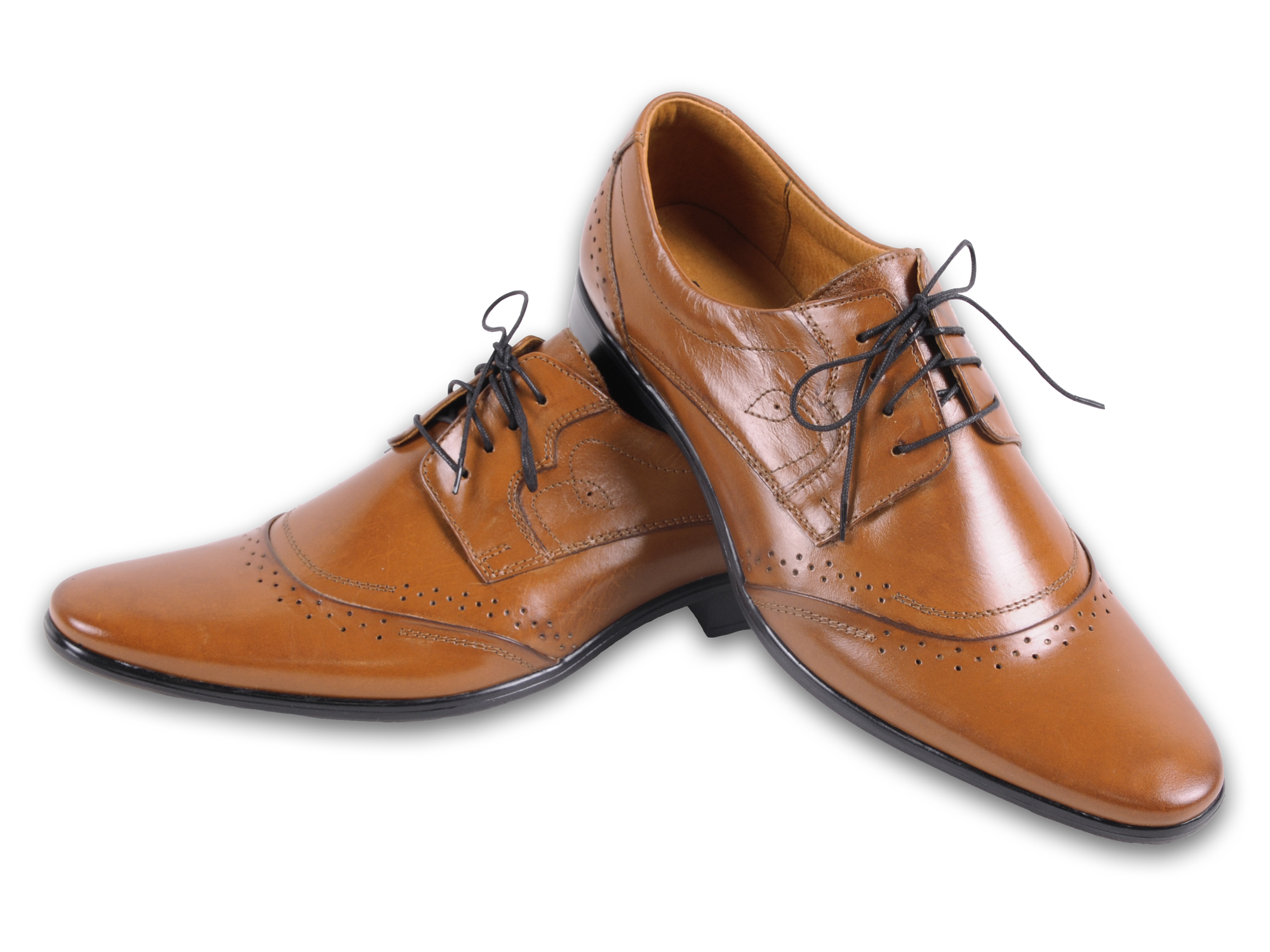

Skórzane Buty Do Garnituru - Brąz - 1342 nr 43