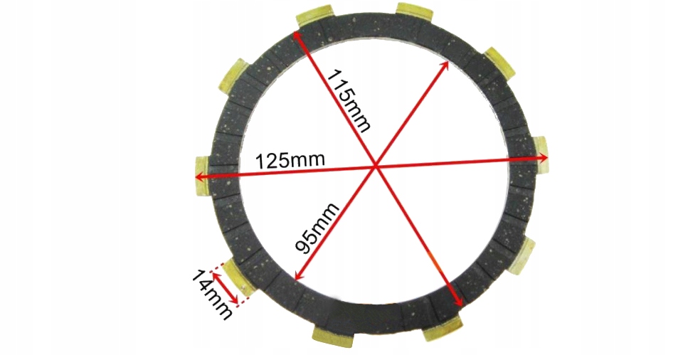 TARCZA SPRZĘGŁA ATV BASHAN BS250S-5 YAMAHA YFB-250 Numer katalogowy części 2315_tarcza