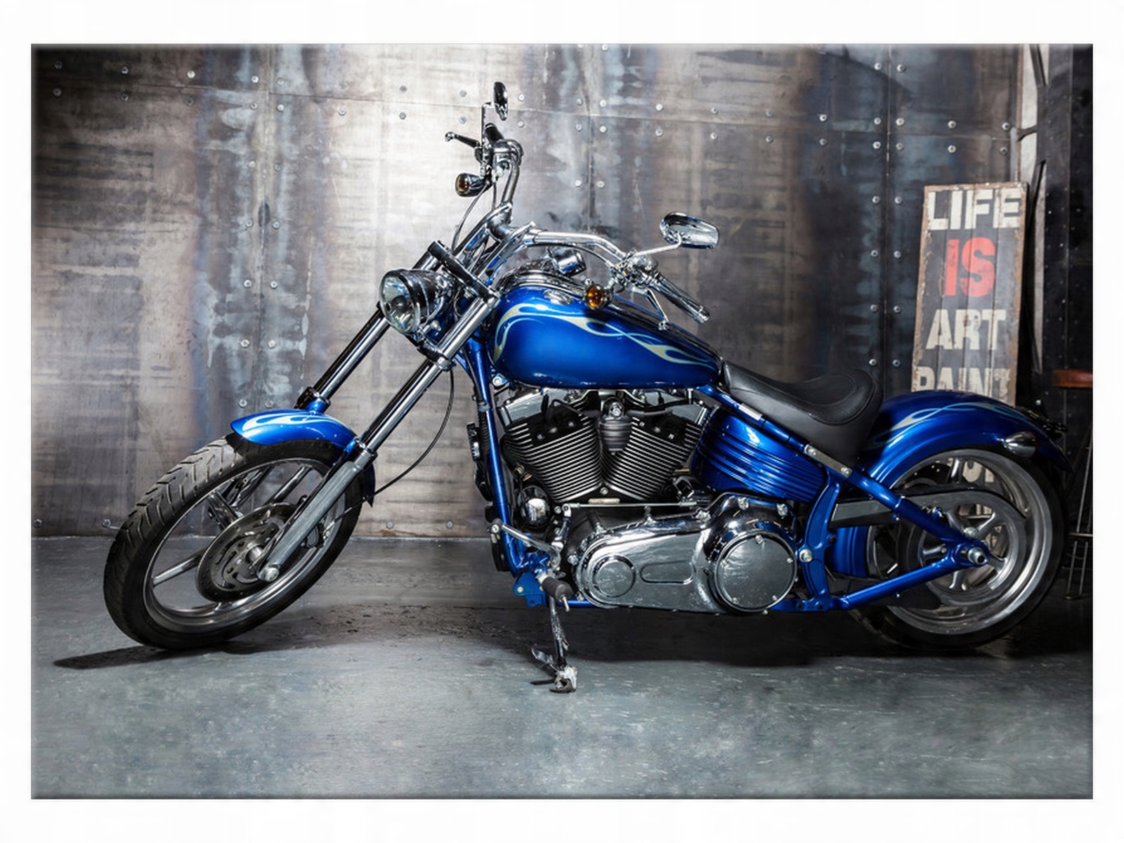 

Obraz Chromowany motocykl 70x50 Motoryzacja