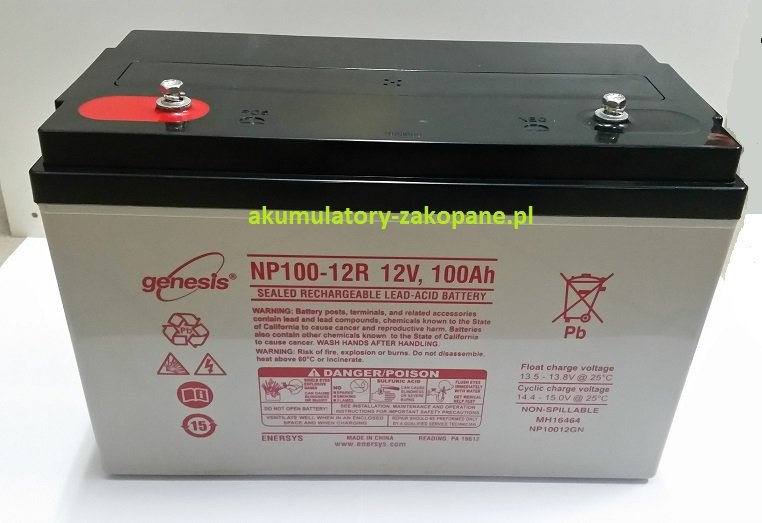 AKUMULATOR GENESIS NP100-12V 100Ah AGM ZASILANIE Producent Enersys