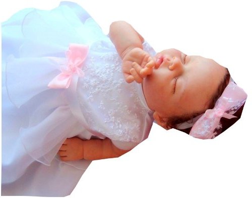 

Bajeczna Sukienka Opaska Ubranko do Chrztu 74/80