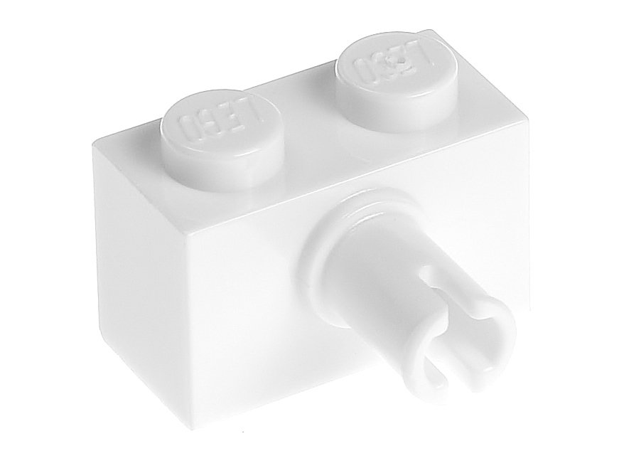 

Lego Klocek z kołkiem1x2 2458 biały 2 szt.