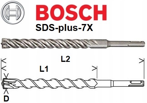 BOSCH EXPERT Wiertło udarowe SDS plus-7X 8x100x165 30szt Marka Bosch
