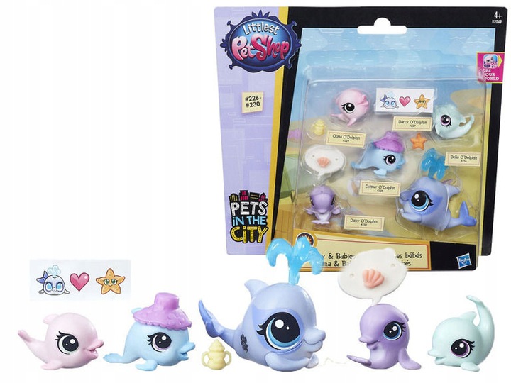 LITTLEST PET SHOP LPS 5 FIGUREK RODZINA DELFINKÓW Płeć Dziewczynki