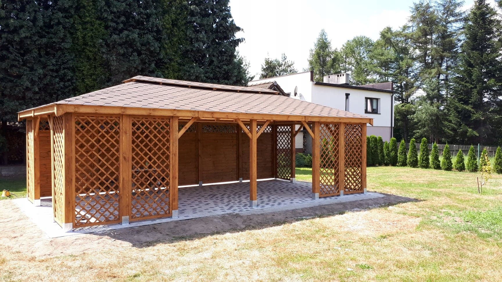 ALTANKA OGRODOWA DREWNIANA PAWILON WIATA OGRODOWA 8X4M Kod producenta 4x8