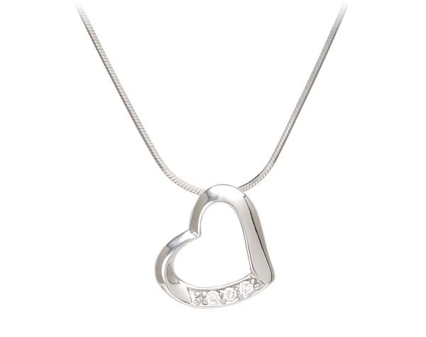 Srebrny ROD. naszyjnik, wisiorek SERCE + łańcuszek Marka Inna marka