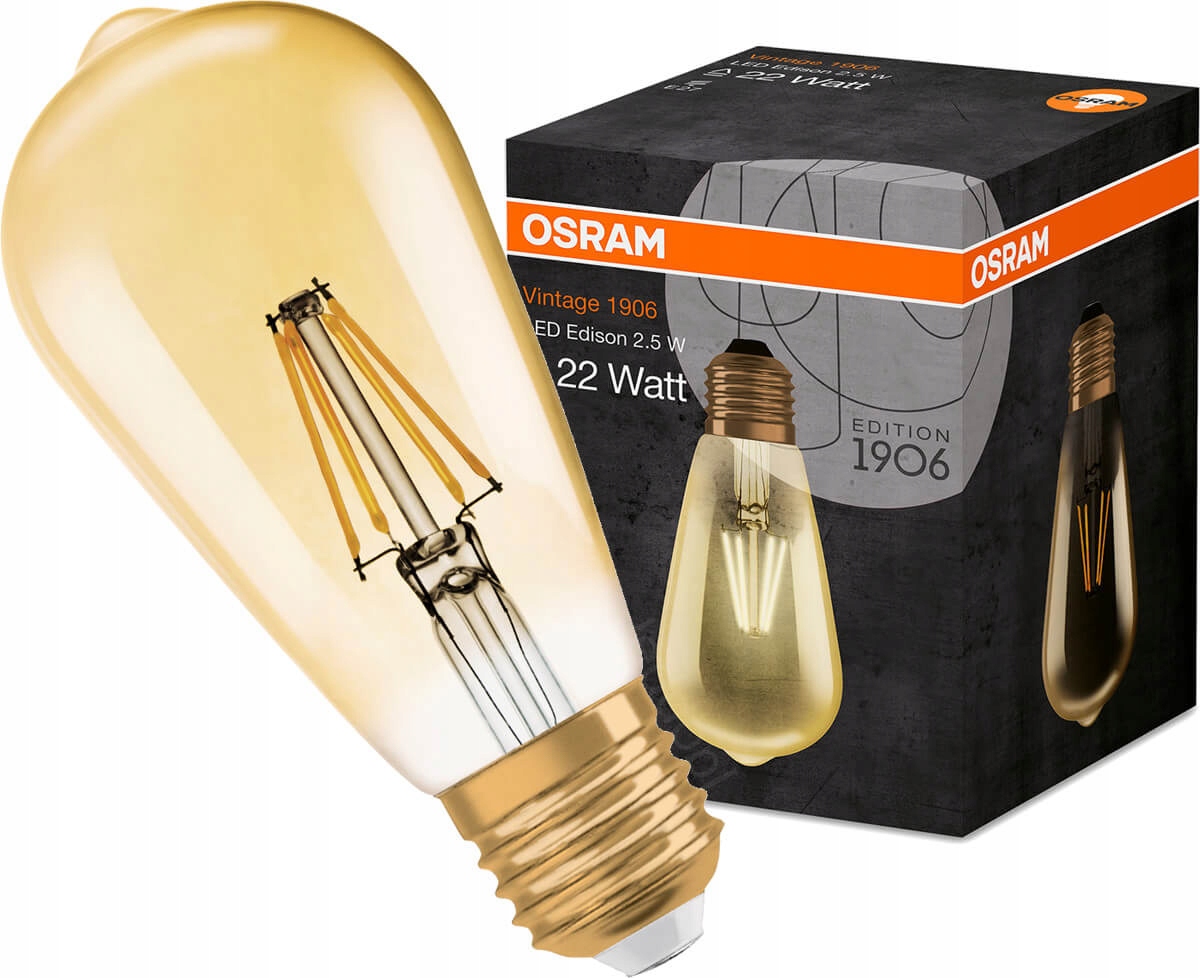 

Żarówka Dekoracyjna Led Edison E27 2,5W Osram