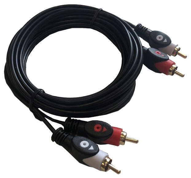 

Kabel Przewód 2x Rca Cinch Pozłacane Wtyki 3M