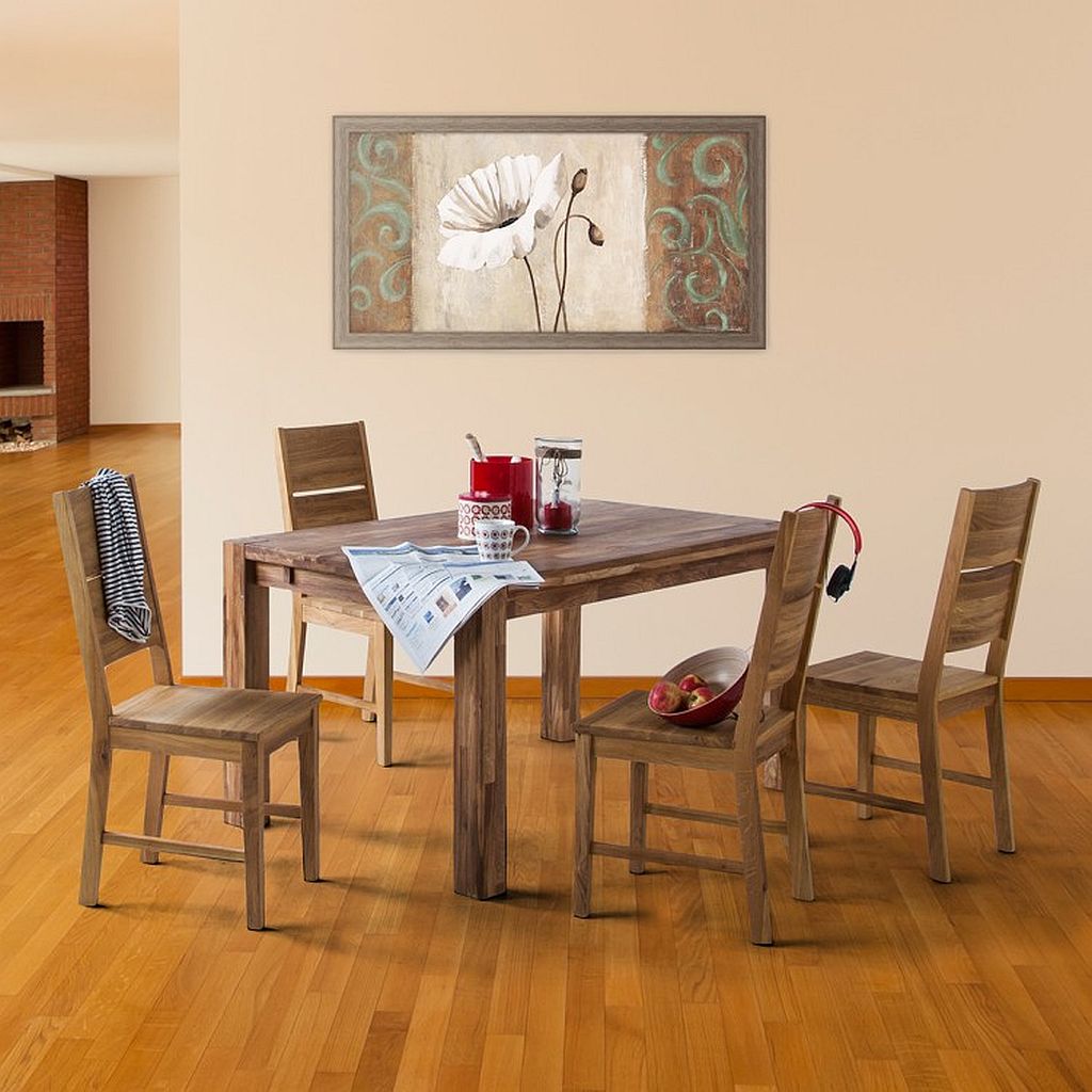 STÓŁ Z DĘBU MONTANA, Z DOKŁADKAMI 160(260)x90xh75 Szerokość mebla 90 cm