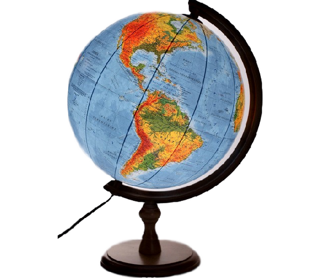 ГЛОБУС с ПОДСВЕТКОЙ, 320 мм ПОЛИТИКО - ФИЗИЧЕСКИЙ
