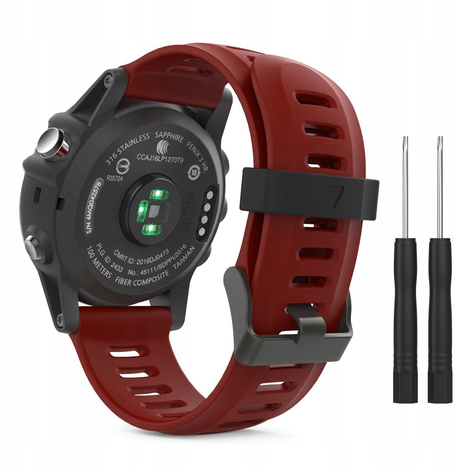 

Bordowy Silikonowy Pasek Garmin Fenix 3 / 3HR / 5X