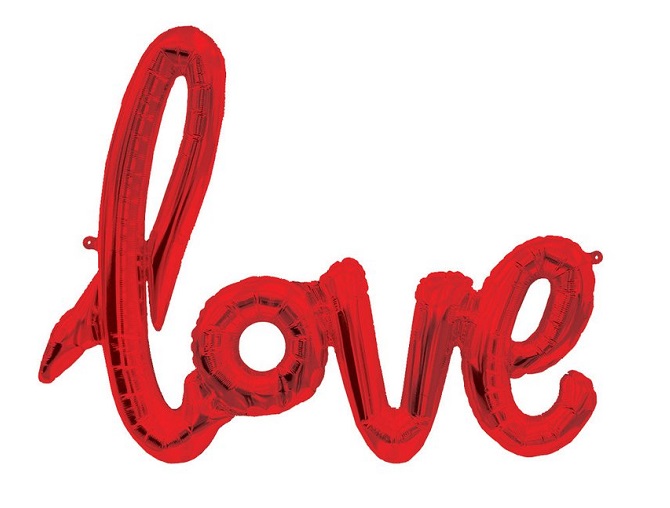 

Balon Love 3D Czerwony Fuksja Ślub Wesele 68x52CM