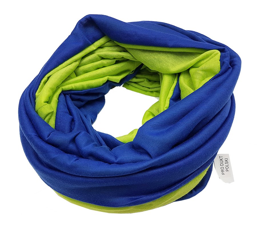 DUŻY PODWÓJNY KOMIN SZAL TUBA BAWEŁNIANY HANDMADE Marka inna