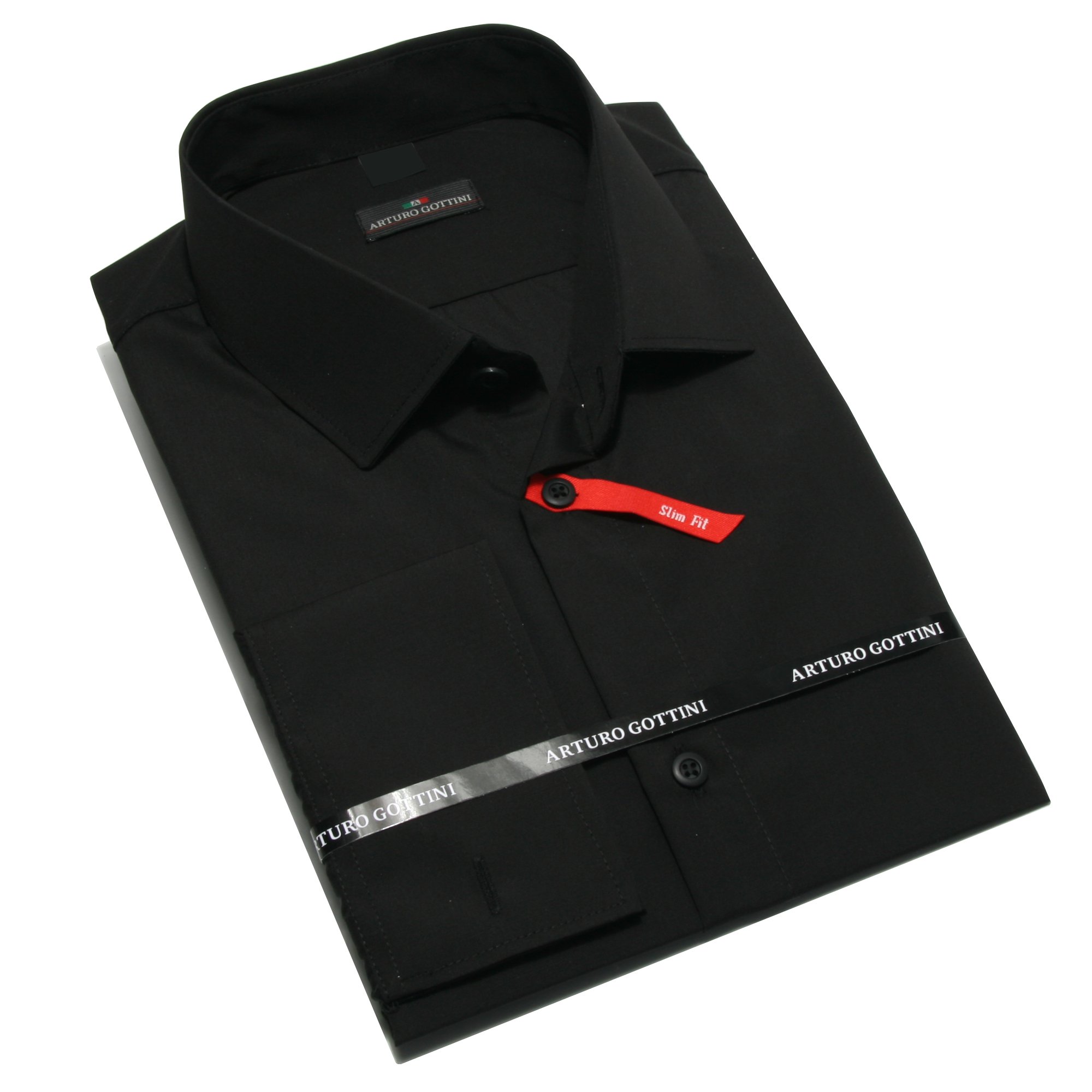 

Koszula Czarna Gładka 45/46 170-176 Slim Fit