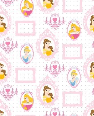 

tapeta Disney Princess Księżniczki ramki kropeczki
