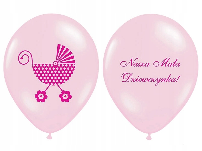 

Balony 30cm Nasza Mała Dziewczynka, P. Pink