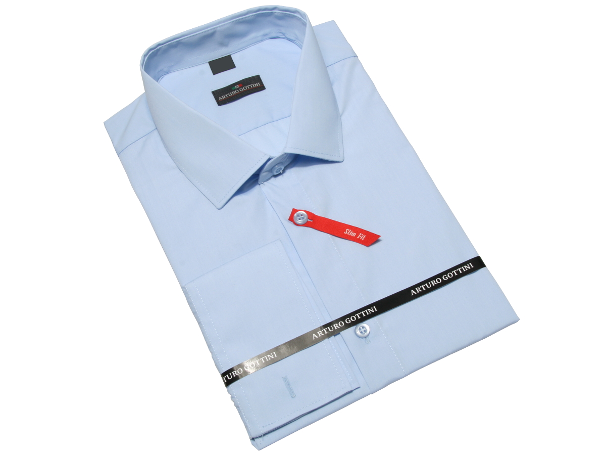 

Koszula Błękitna Gładka 41/42 164-170 Slim Fit