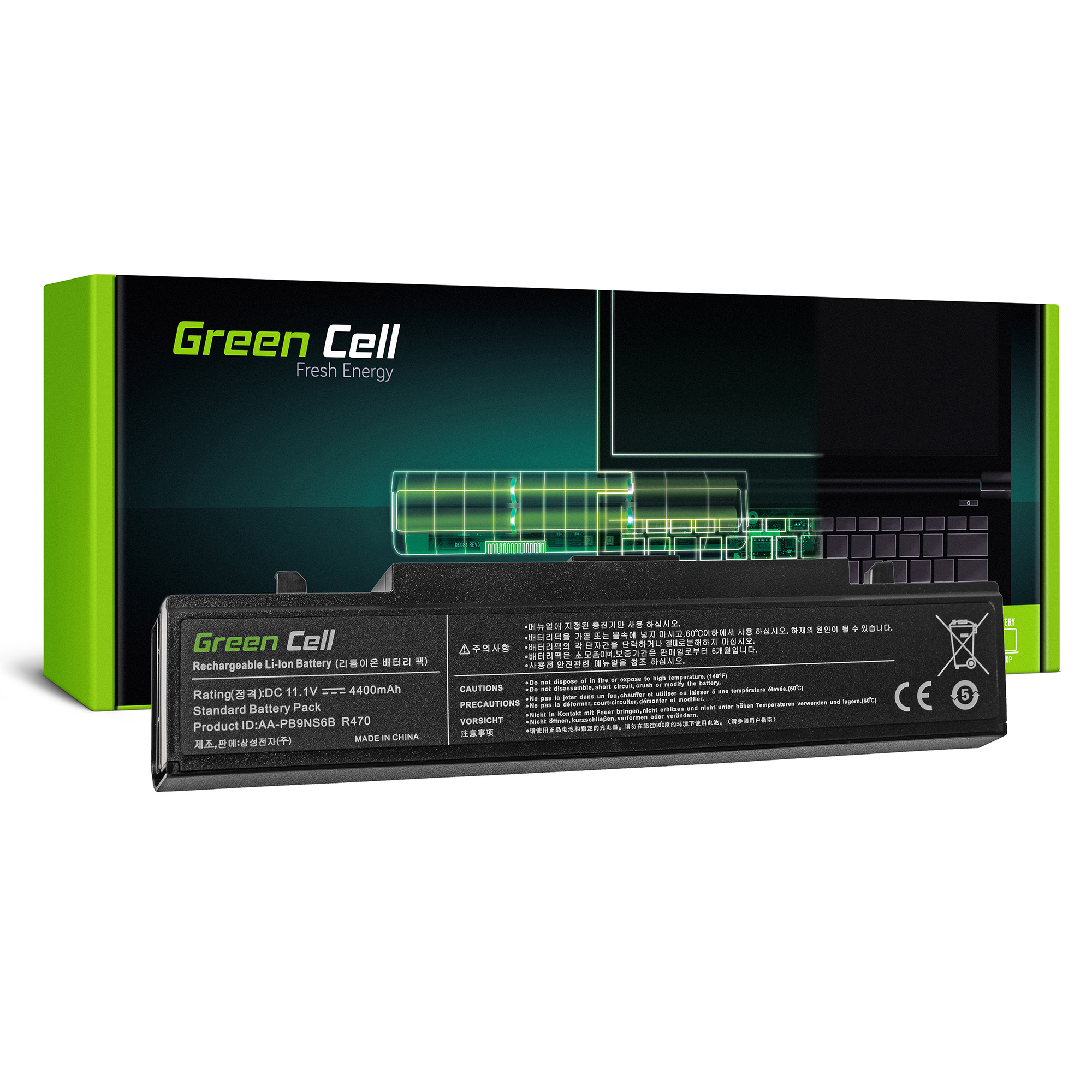 Batéria Green Cell AA-PB9NC6B AA-PB9NS6B AA-PB9MC6B pre notebook Samsung