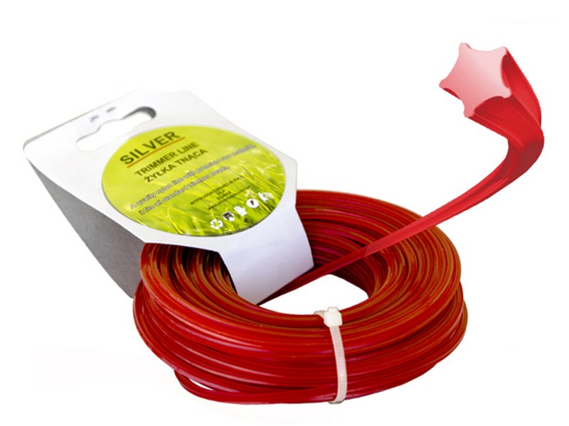 ŻYŁKA DO KOSY PODKASZARKI 2,4MM 15M GWIAZDKA Typ żyłka