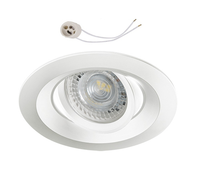 

Oprawa sufitowa Ruchoma halogen do Led GU10 biała