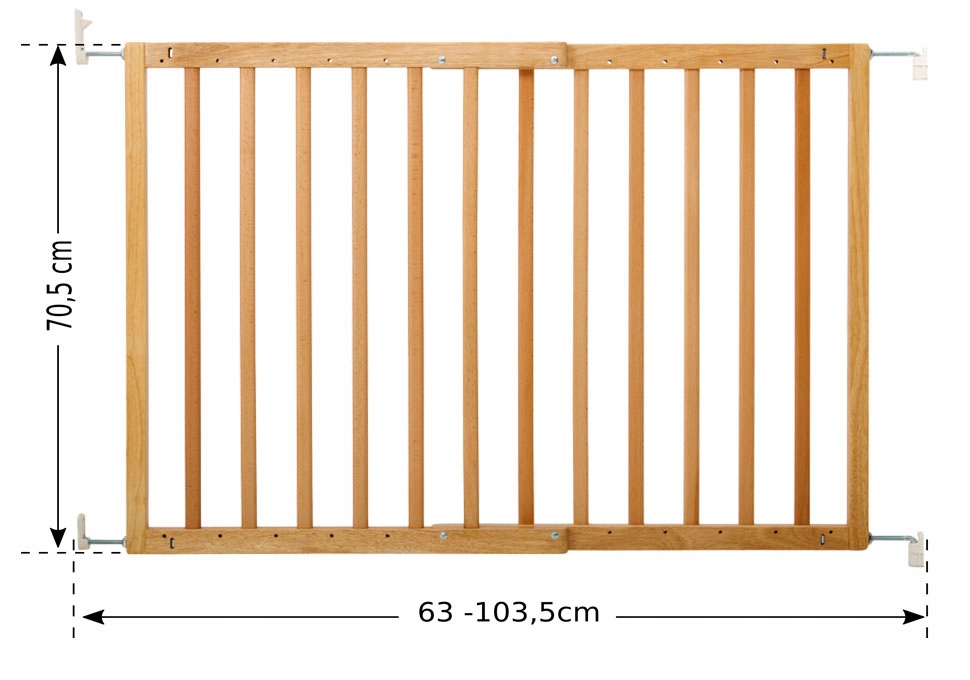 63-103,5 CM BARIERKA BRAMKA NA SCHODY MODILOK Rodzaj przykręcana