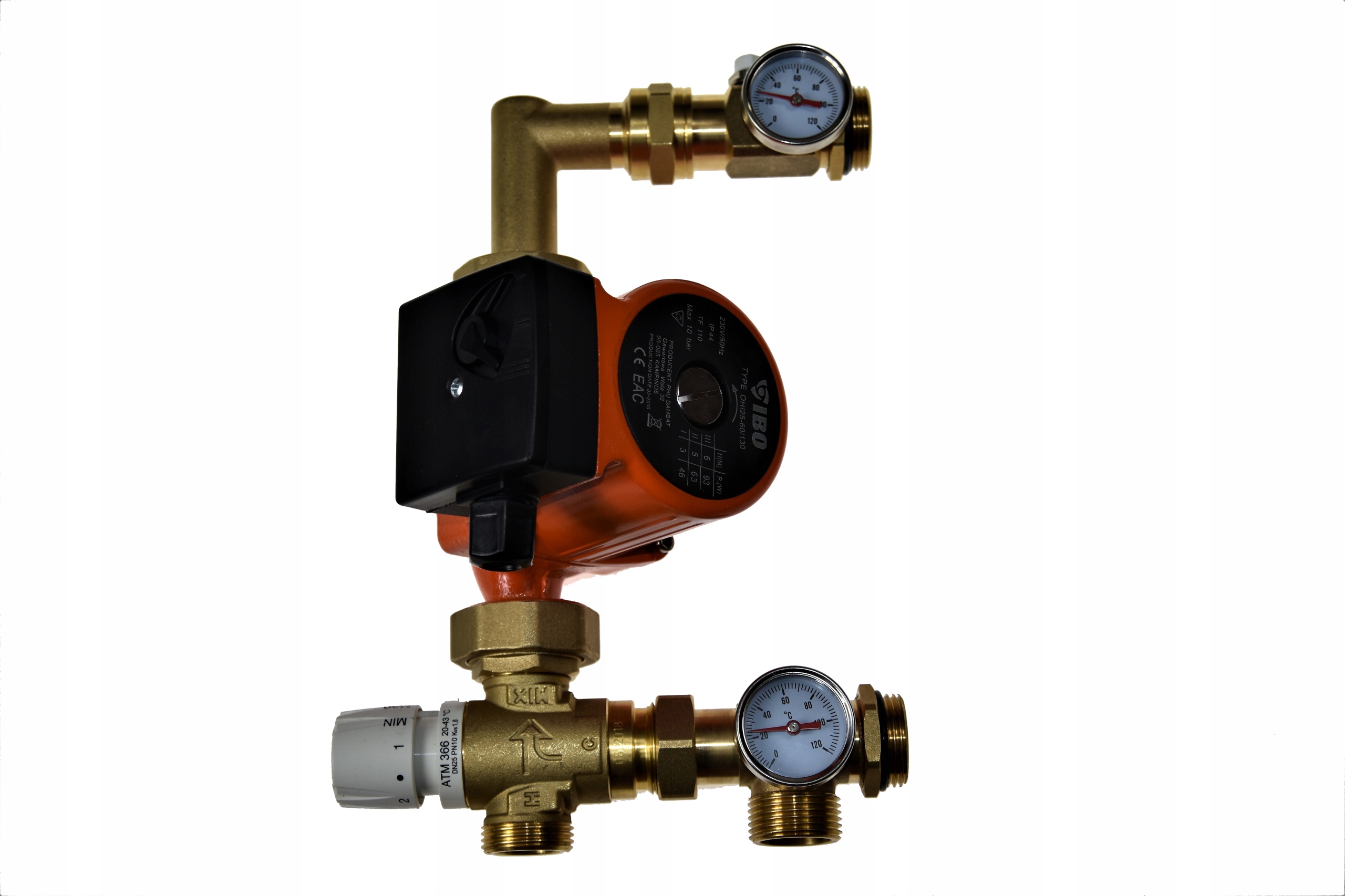 Rozdzielacz 2 obw. z grupą pompową do podłogówki Liczba obwodów 2