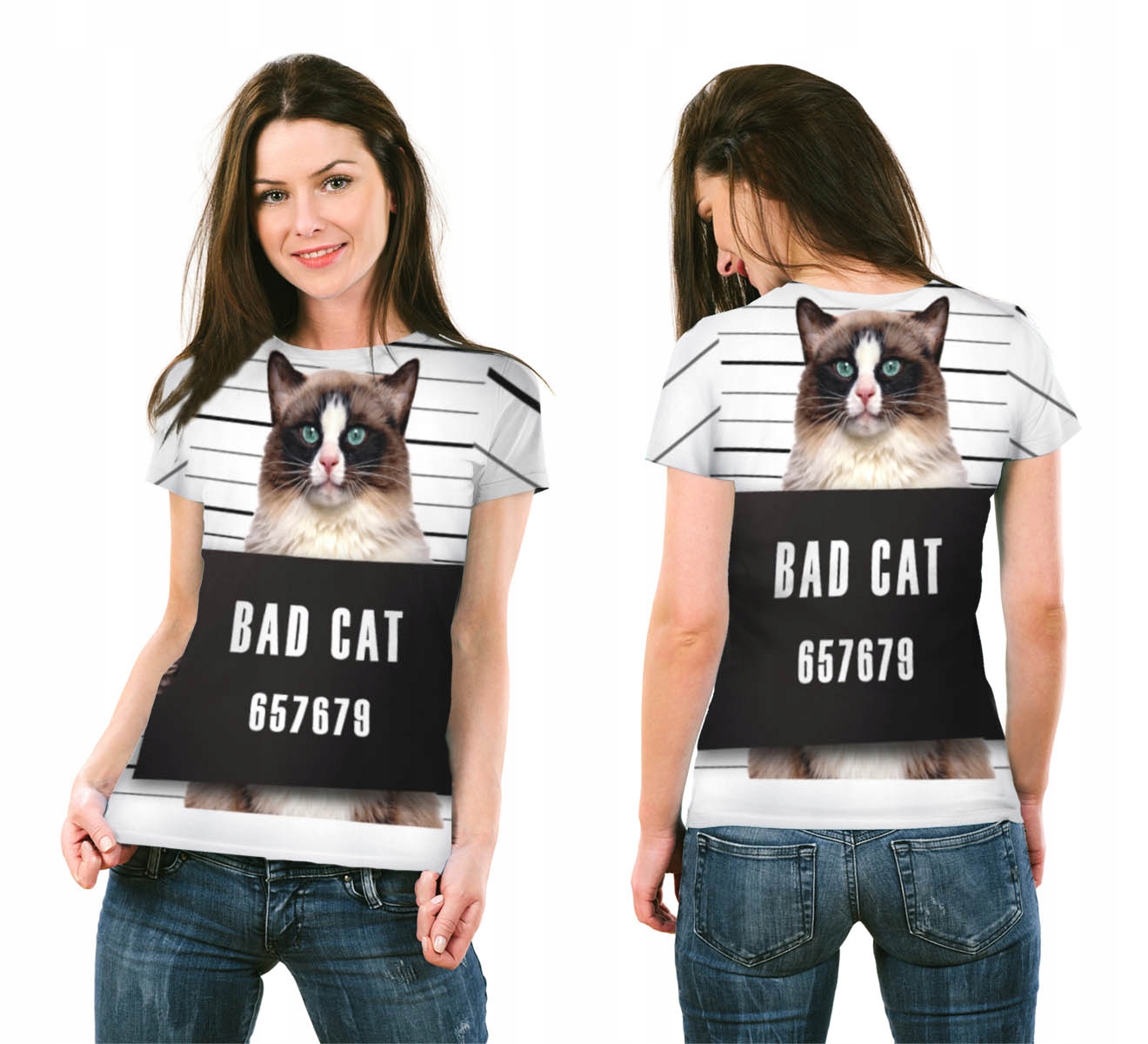 

Koszulka 3D Grafika T-shirt Bad Cat M Oldschool