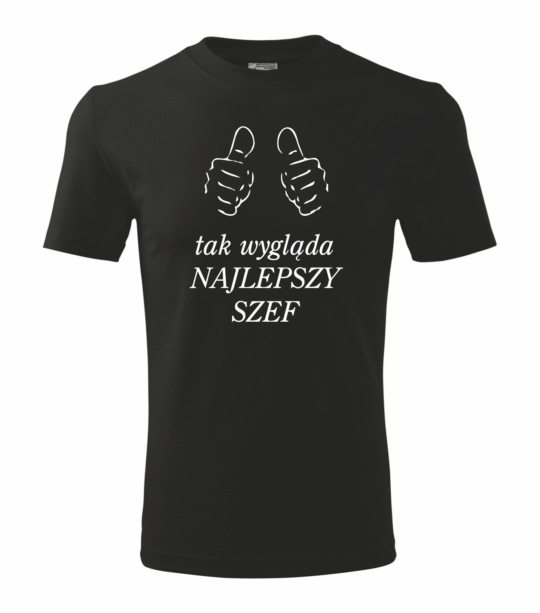 

Koszulka z nadrukiem tak wygląda najlepszy szef M