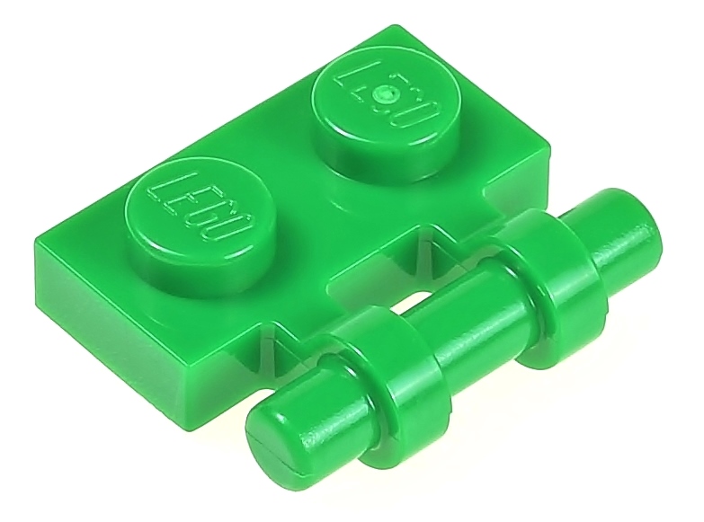 

Lego Płytka z zaczepem 1x2 2540 zielona