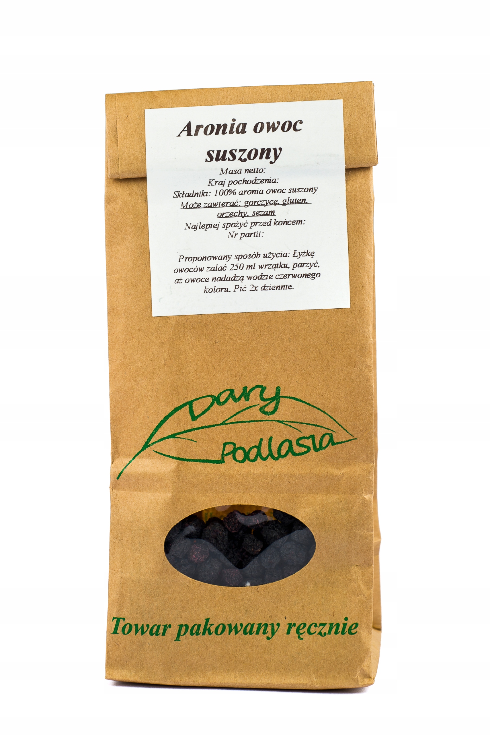 

Aronia naturalna owoc aronii -500g Dary Podlasia