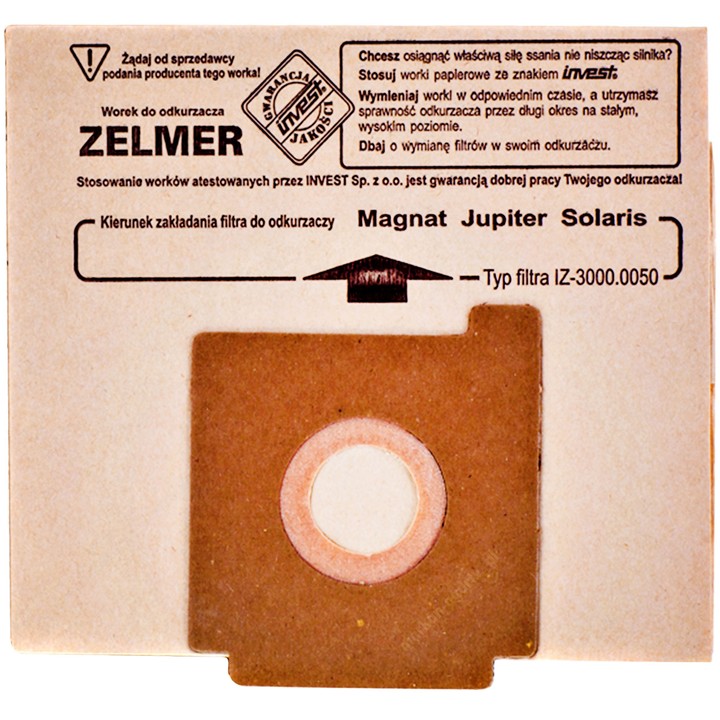 

Worek Zelmer IZ-3000 Jupiter Magnat Solaris Maxim