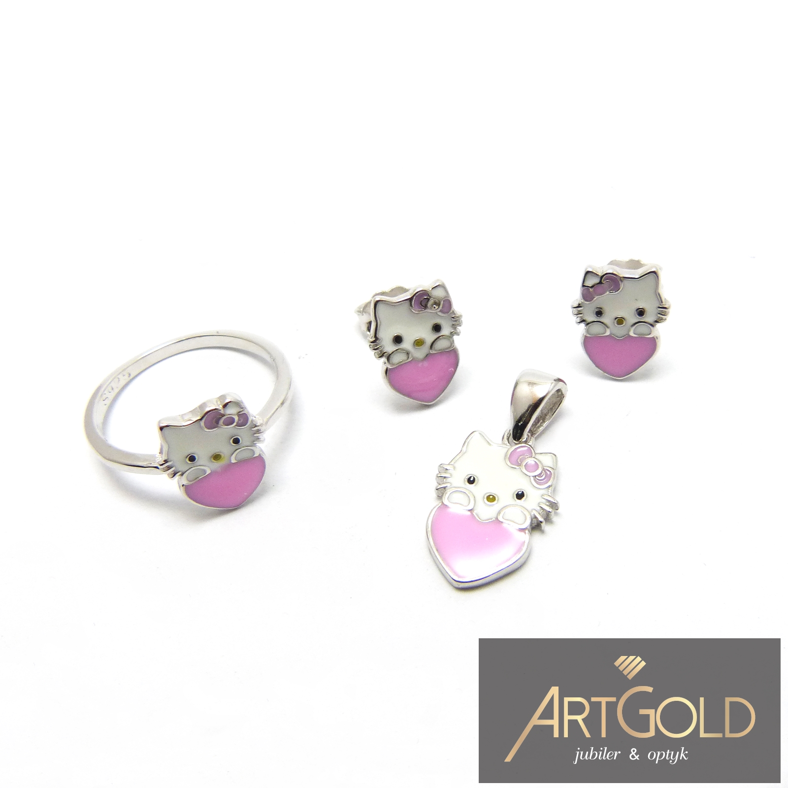 SUPER KOMPLET DLA DZIECKA - SREBRO + EMALIA Płeć kobieta