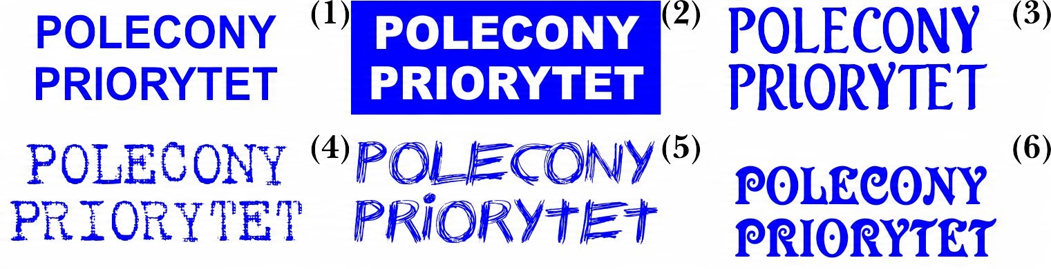 

Pieczątka automat Polecony Priorytet różne
