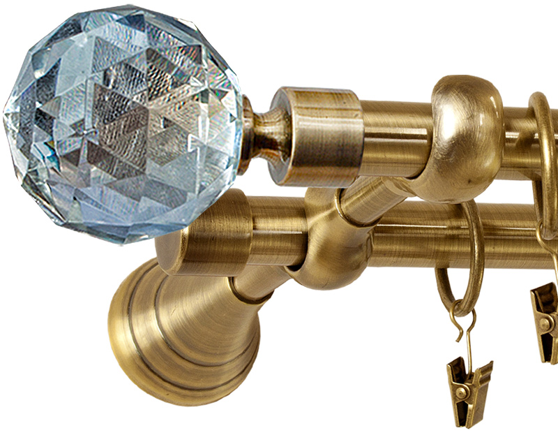 

Karnisz Crystal 320 cm Podwójny 3,2 karnisze fi 19