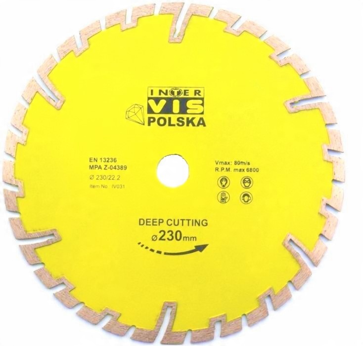 

Tarcza Diamentowa Inter Vis 230MM Betonu Kostki