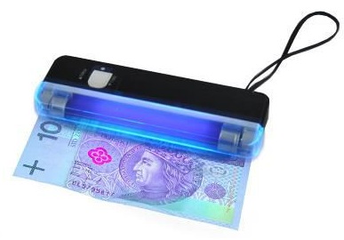 TESTER BANKNOTÓW UV LATARKA ULTRAFIOLET PIENIĘDZY lampka uv światło