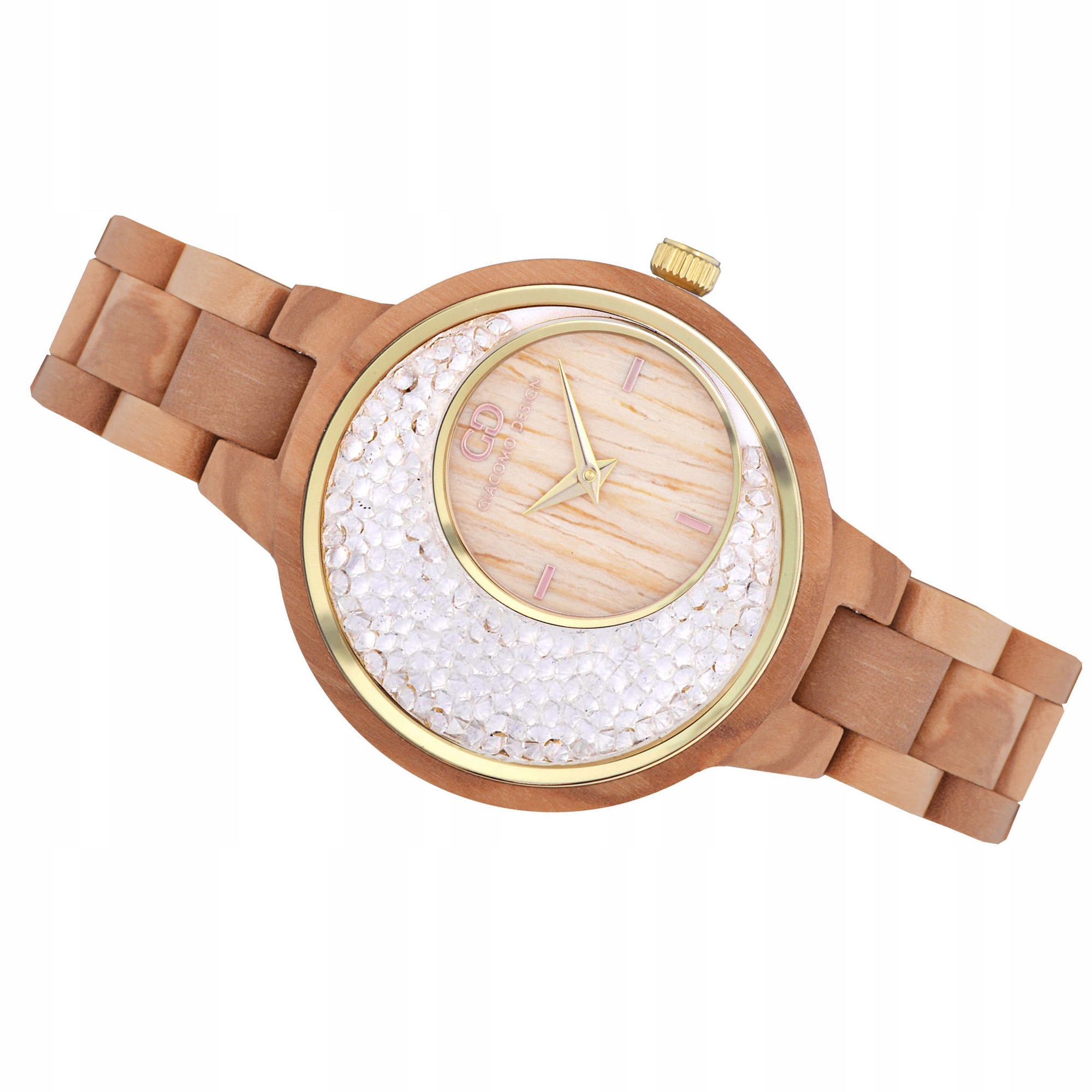 

Drewniany zegarek damski Giacomo Design GD28003